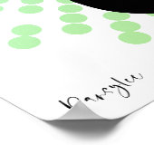 Personaliseer jongen houdt van katten gestippeld poster (Hoek)