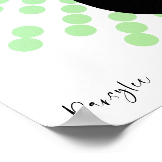 Personaliseer jongen houdt van katten gestippeld poster (Hoek)