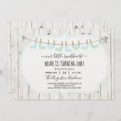 Personaliseer jongen Valentine Day First Birthday Kaart (Voorkant / Achterkant)