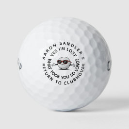 Personaliseer Jouw naam Funny Lost Golf Ball Golfballen
