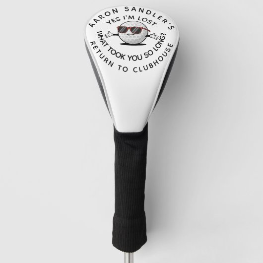 Personaliseer Jouw naam Funny Lost Golf Ball Golfheadcover (Voorkant)
