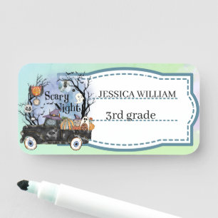 Personaliseer Jouw naam Halloween Scary Night Naamplaatje