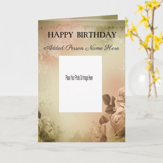 Personaliseer Kaart (Gele Bloem)