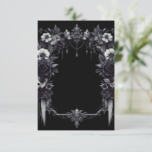 Personaliseer Kaart - Gotisch - Blank Sjabloon (Staand voorkant)