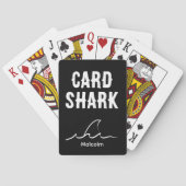 Personaliseer Kaart Shark zwart & wit Deck of Card (Achterkant)