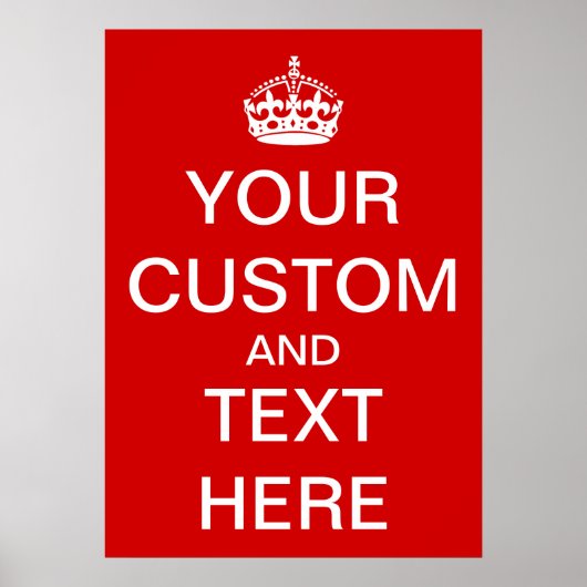 Personaliseer kalm houden en doorgaan poster (Voorkant)