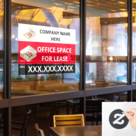 Personaliseer Kantoor Space voor Lease Company Log Raamsticker