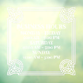 Personaliseer kantooruren voor sierdoeleinden raamsticker (Vel 3)