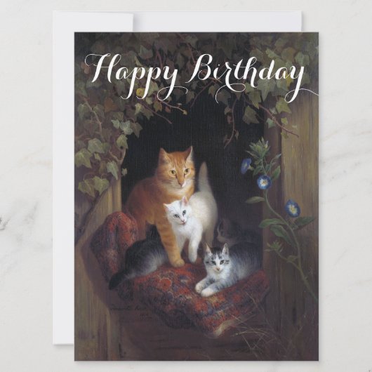 Personaliseer Kat met Kittens Henriette Knip 1844 (Voorkant)