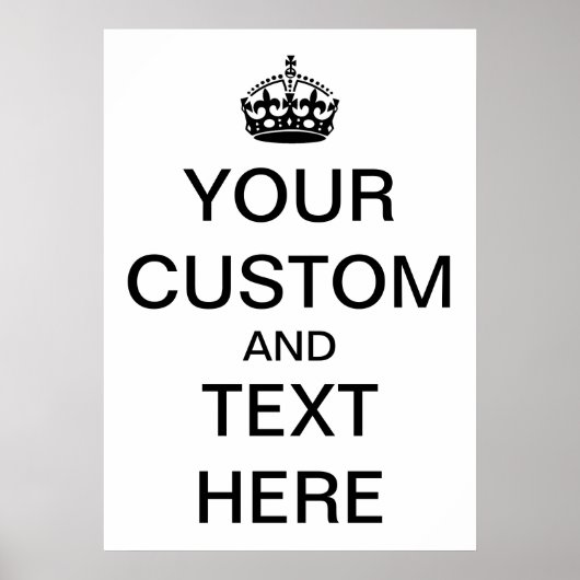 Personaliseer Keep Calm and Carry On Poster (Voorkant)