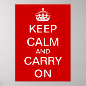 Personaliseer Keep Calm and Carry On Poster (Voorkant)