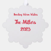 Personaliseer Kerst Kaart Ornament (Achterkant)