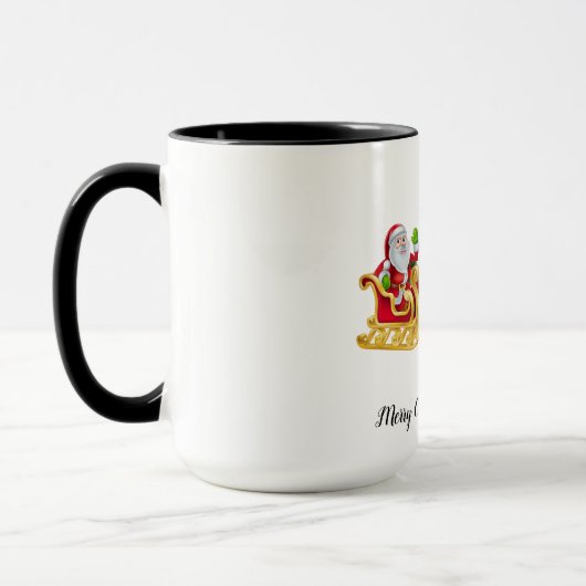 Personaliseer Kerst Two-Tone Coffee Mok (Links)