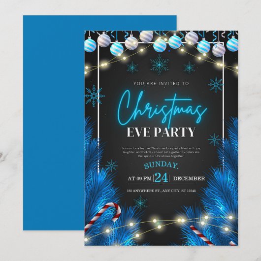 personaliseer Kerstfeest Kaart (Voorkant / Achterkant)
