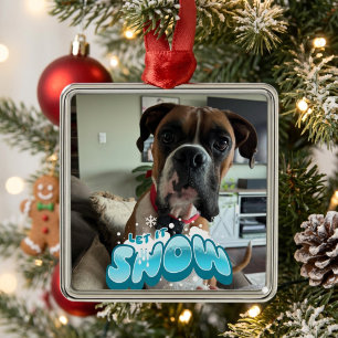 PERSONALISEER KERSTFOTO VAN HUISDIER Hanger Metalen Ornament