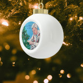 Personaliseer Kerstgroet van NANNY/GRAMMY Keramische Bal Ornament
