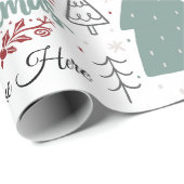 Personaliseer kerstinpakpapier, cadeaupapier (Rol Hoek)