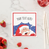 Personaliseer Kerstmis Cocktail servetten Santa ze (Insitu)