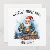 Personaliseer Kerstmis Kaart voor Auto Mechanic (Voorkant / Achterkant)