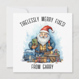 Personaliseer Kerstmis Kaart voor Auto Mechanic