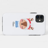Personaliseer Kerstmis Slapen Rendier Gezicht Case-Mate iPhone Case (Achterkant (horizontaal))