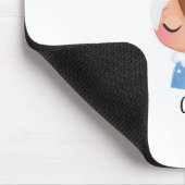 Personaliseer Kerstmis Slapen Rendier Gezicht Muismat (Hoek)