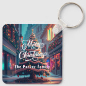 Personaliseer Kerstmis sleutelhanger (Achterkant)