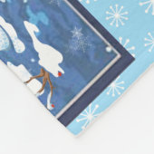 Personaliseer kerstwinterscheen Santa Sleigh Th Fleece Deken (Hoek)