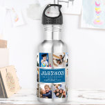 Personaliseer Kind Kindernaam Instagram Fotocollag Waterfles<br><div class="desc">Moderne, gepersonaliseerde Instagram fotocollage waterfles voor de beste Back to School dag ooit. Perfect cadeau ook voor de verjaardag van een kind! Hij zal het geweldig vinden om zijn favoriete mensen overal rond te dragen en het zal helpen om angst te verminderen tijdens de eerste dag van de school. Dit...</div>