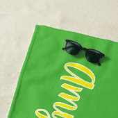 Personaliseer Kinder eenhoorn schildpad Strandlaken (In situ)