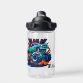 Personaliseer Kinder grote wielen Waterfles (Achterkant)