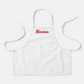 Personaliseer Kinder Wit Schort (Voorkant)