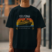 Personaliseer Kinder zwarte cruiseschipfamilie T-shirt