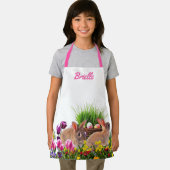 Personaliseer Kinderen Pasen Konijn in de Tuin Schort (Insitu)