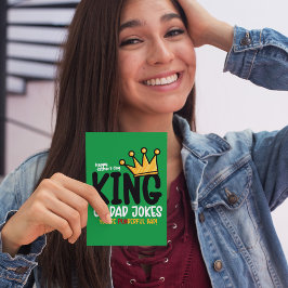 Personaliseer King of Dad grappen Briefkaart