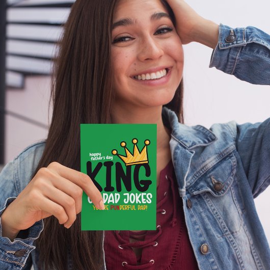 Personaliseer King of Dad grappen Briefkaart