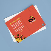 Personaliseer King of Dad grappen Briefkaart