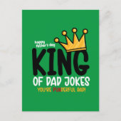 Personaliseer King of Dad grappen Briefkaart (Voorkant)