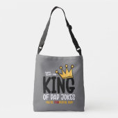 Personaliseer King of Dad grappen Crossbody Tas (Achterkant)