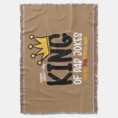 Personaliseer King of Dad grappen Deken (Voorkant Verticaal)