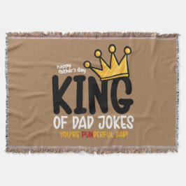 Personaliseer King of Dad grappen Deken