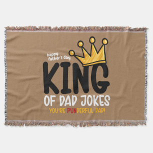 Personaliseer King of Dad grappen Deken