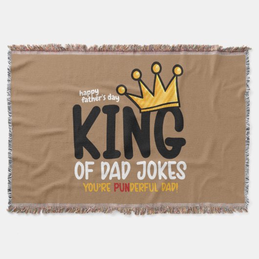 Personaliseer King of Dad grappen Deken (Voorkant)