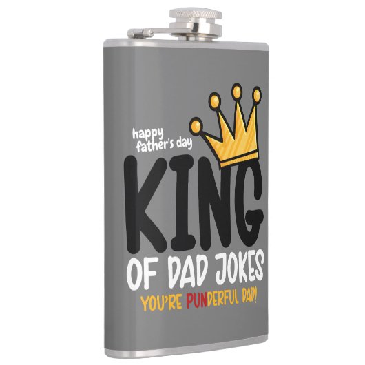 Personaliseer King of Dad grappen Heupfles (Rechts)