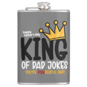 Personaliseer King of Dad grappen Heupfles (Voorkant)