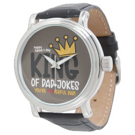 Personaliseer King of Dad grappen Horloge
