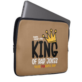 Personaliseer King of Dad grappen Laptop Sleeve
