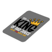 Personaliseer King of Dad grappen Magneet (Linkerzijde)