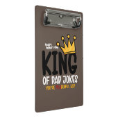 Personaliseer King of Dad grappen Mini Klembord (Schuin)