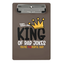 Personaliseer King of Dad grappen Mini Klembord